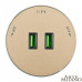 Розетка 2xUSB на треке Arte Milano Am-track-sockets 380011TS/USBx2 Gold