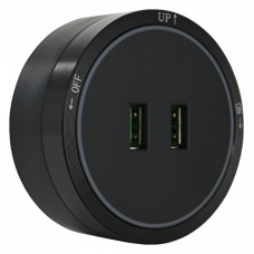 Розетка 2xUSB на треке Arte Milano Am-track-sockets 380066TS LED/USBx2 Black