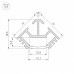 Профиль накладной угловой внутренний Arlight T45-2000 (CT) ANOD 016942