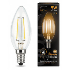 Лампа светодиодная Gauss LED Filament Candle E14 9Вт 2700K 103801109