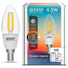 Лампа светодиодная с управлением через Wi-Fi Gauss Smart Home E14 4.5Вт 2000-6500K 1250112