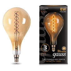 Лампа светодиодная Gauss LED Vintage Filament Flexible E27 8Вт 2400K 150802008