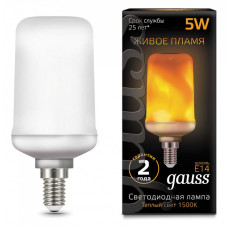 Лампа светодиодная Gauss LED T65 Corn Flame E14 5Вт 1500K 157401105