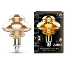 Лампа светодиодная Gauss LOFT Led Vintage Filament Flexible E27 8Вт 2400K 162802008