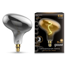 Лампа светодиодная Gauss LED Vintage Filament Flexible E27 6Вт 2400K 165802008