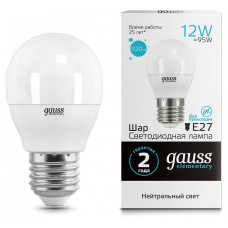 Лампа светодиодная Gauss LED Elementary E27 12Вт 4100K 53222