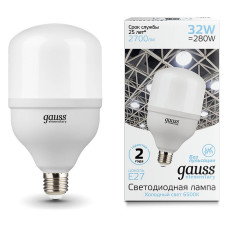 Лампа светодиодная Gauss Elementary LED T100 E27 32Вт 6500K 63233