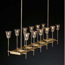 Люстра на штанге Imperiumloft Rh Torche De Verre Linear Chandelier 12 40.1548