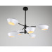 Люстра на штанге LUMINA DECO Romina LDP 6037-6 WT+BK