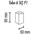 Накладной светильник TopDecor Tubo6 SQ Tubo6 SQ P1 27