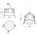 Встраиваемый светильник iLedex Mars 112-12W-D80-4000K-24DG-WH