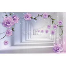 ОРТО fv 6656 Коридор и фиолетовые цветы (2)