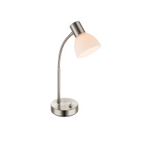 Настольная лампа Globo 54918-1T, матовый никель, E14, 1x40W