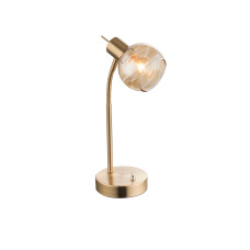 Настольная лампа GLOBO 54346-1T, античное золото, LED E14 , 1x4W