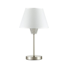 4433/1T NEOCLASSI LN20 225 никель, белый, стеклянный декор Настольная лампа E14 1*40W 220V ABIGAIL